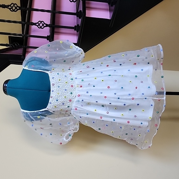 Altar'd State Embroidered Flower Babydoll Dress - SZ M - Picture 4 of 6